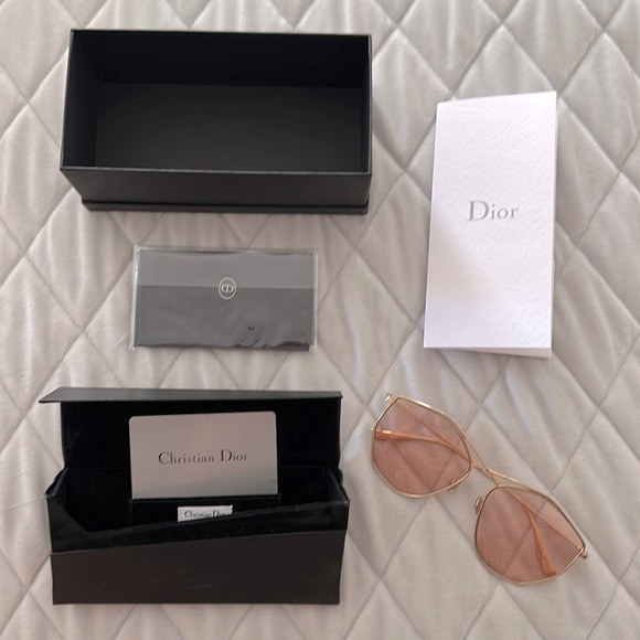 Christian Dior STELLAIRE4 Rose Gold Geometric Sunglasses - Picture 5 of 6